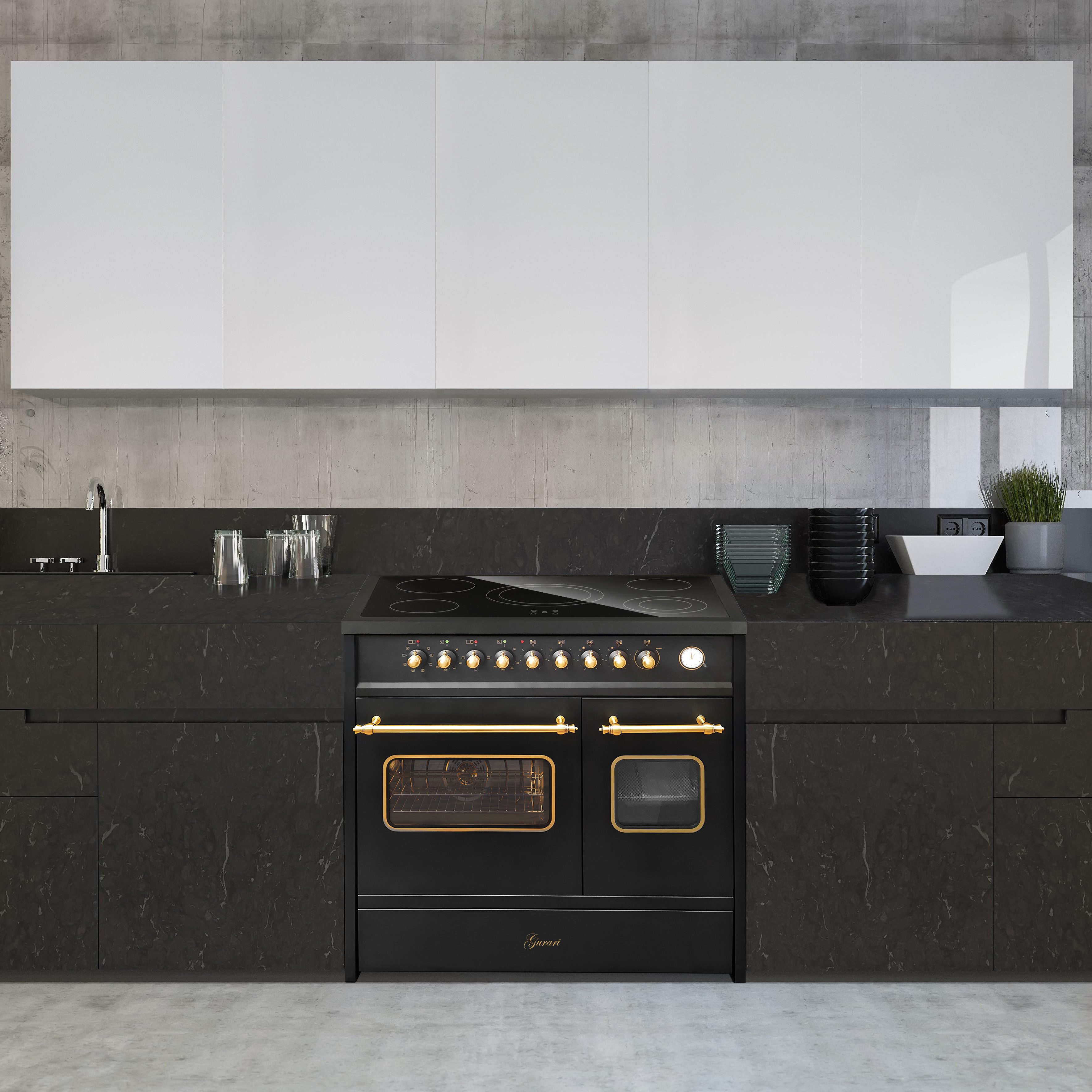 Elektro-Standherd GCH E 912 DF BL r+Grillplatte//