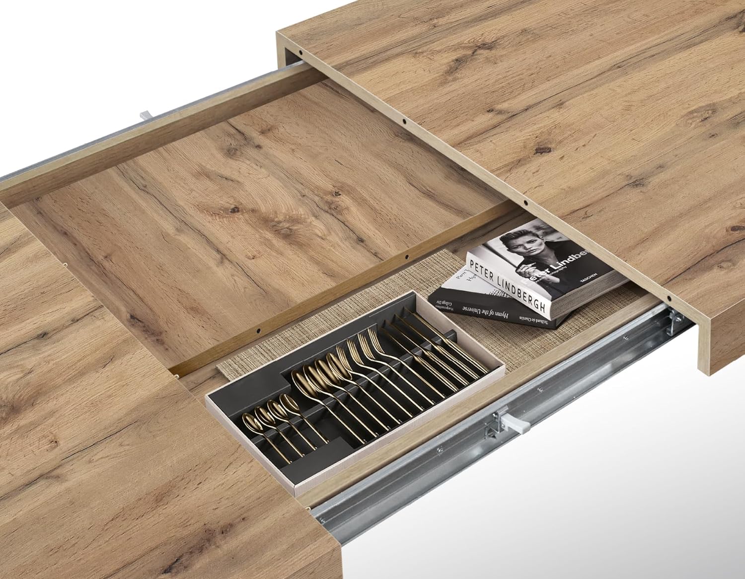 PAZZO DESIGN Tavolo Allungabile Marco, Tavolo Soggiorno, Cucina, Gambe Incrociate X Nere, Made in Italy, Rovere Rustico, 180x90x76 cm - id_1998
