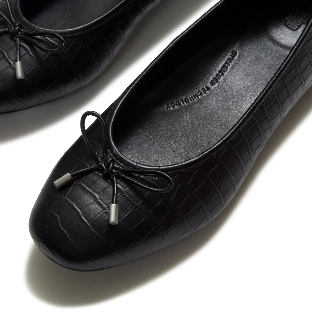 FitFlop Delicato Crocodile All Black