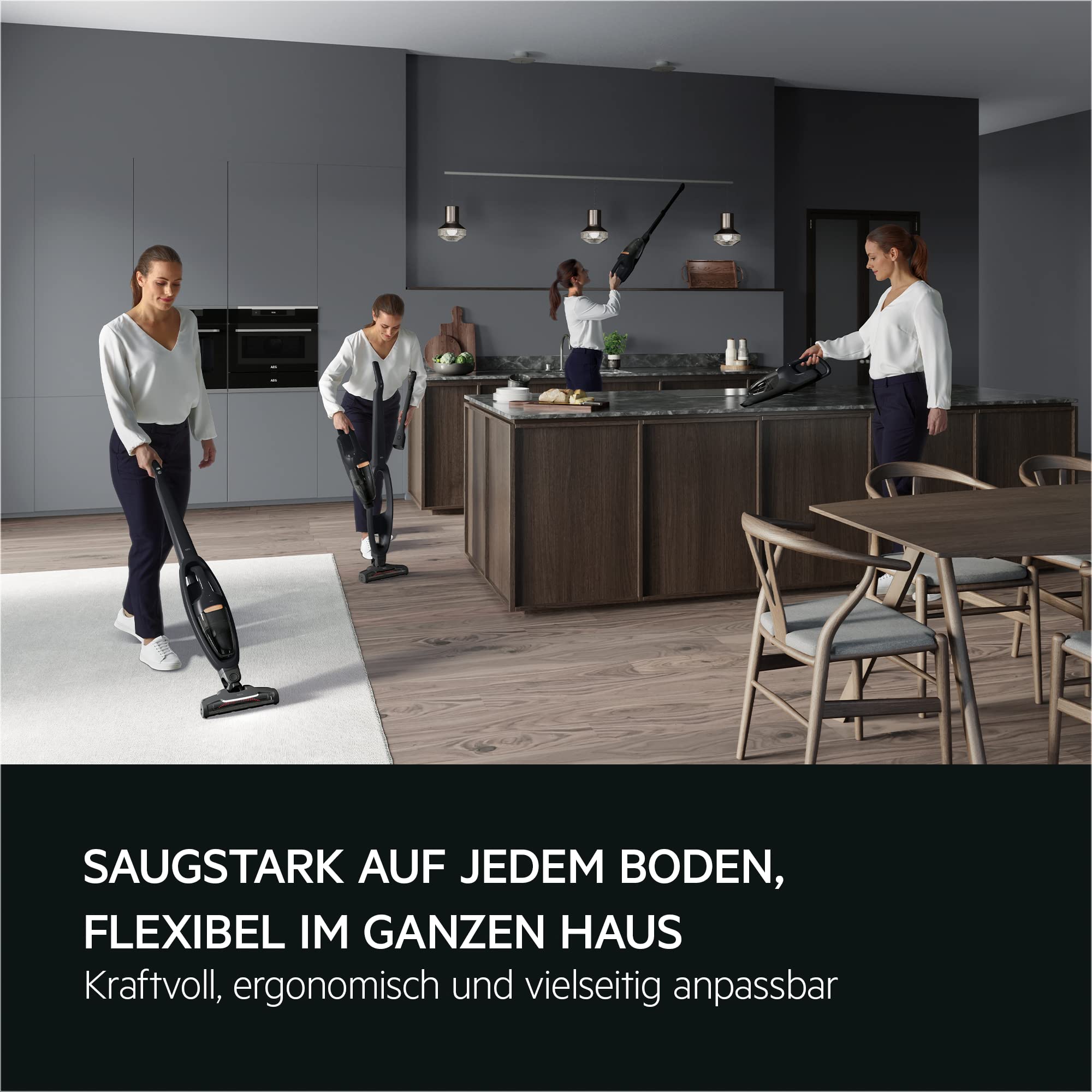 Akku-Staubsauger QX6 2in1 kabellos mit Tierhaardüse, 18 V und bis zu 45 Minuten Laufzeit