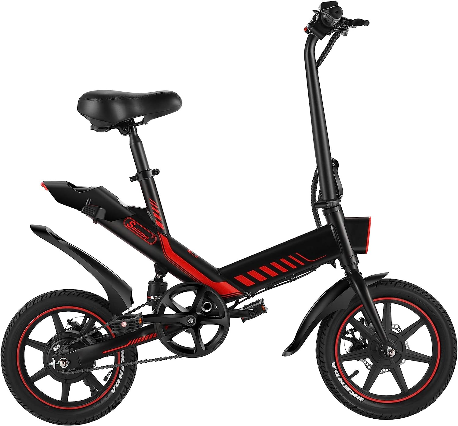 2025 Vouwbare Elektrische Fiets Sailnovo 14'' voor Volwassenen en Tieners, met Ingebouwde Lithium-Ion Batterij