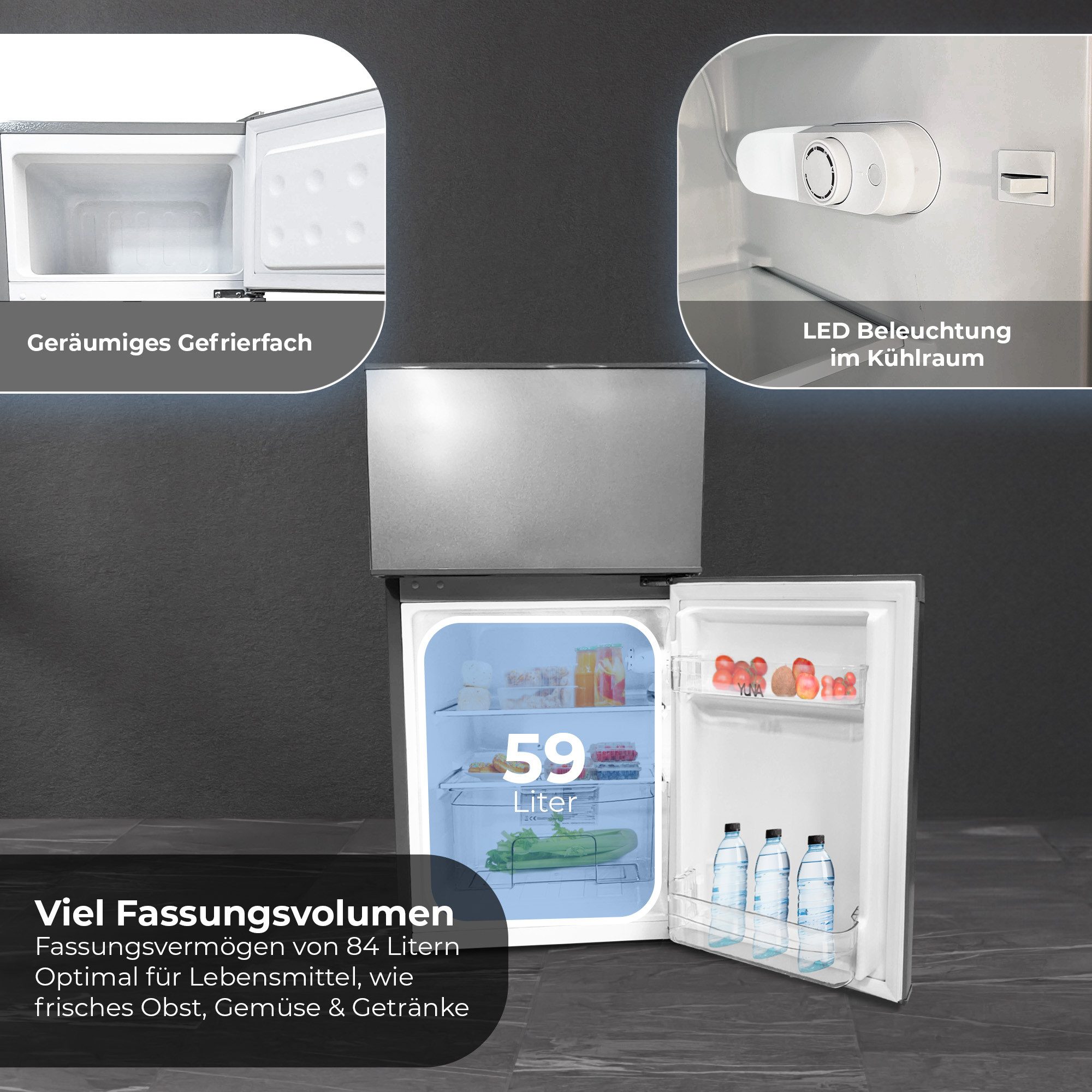 Kühl-/Gefrierkombination Serebro GK85 E-IX