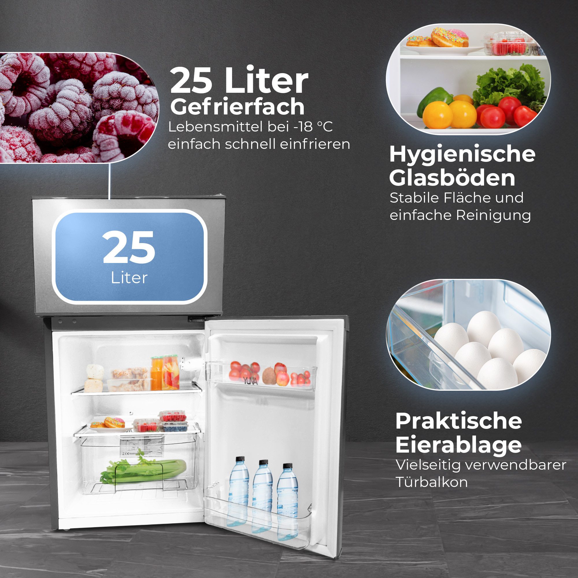 Kühl-/Gefrierkombination Serebro GK85 E-IX