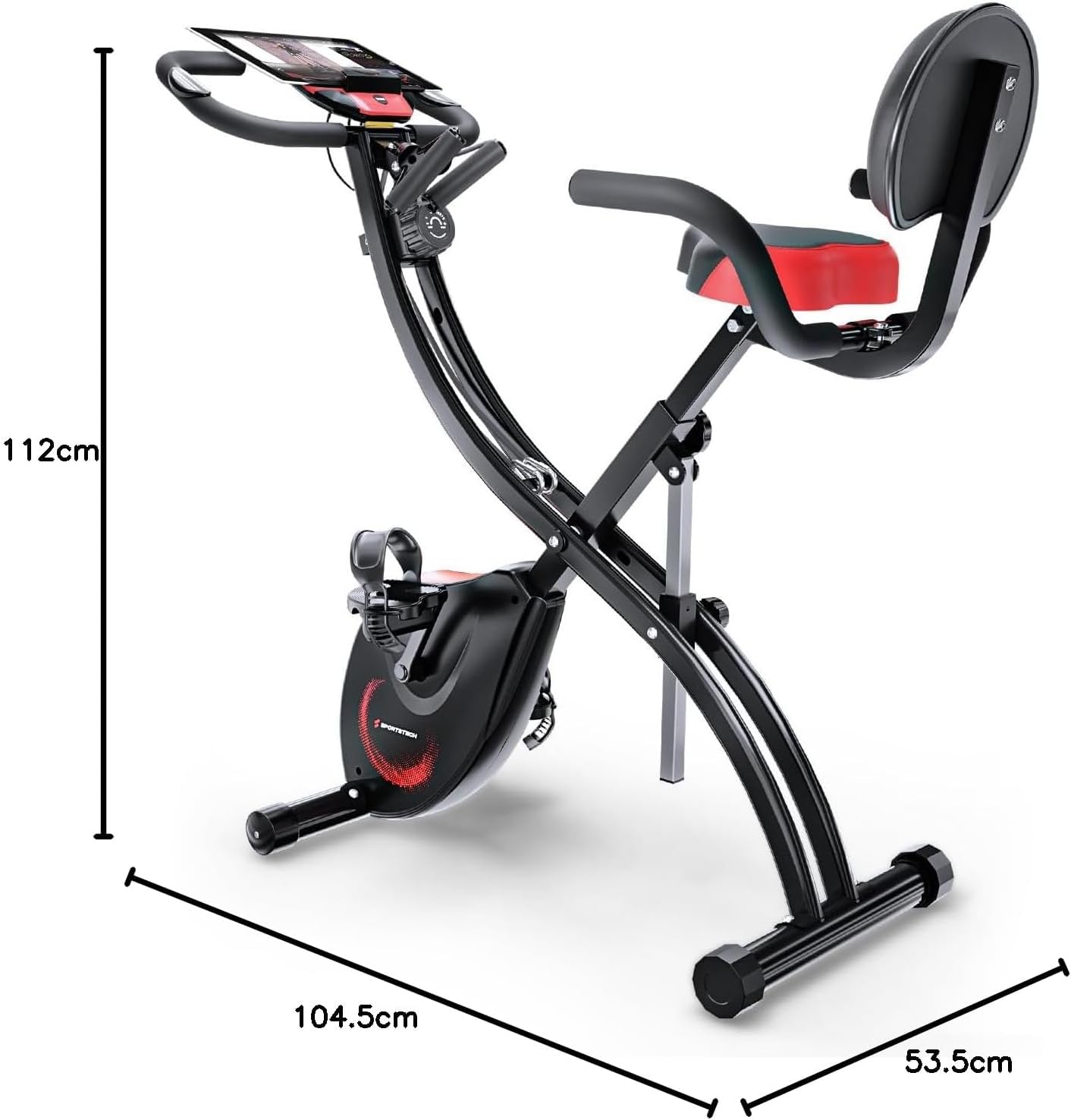 3-in-1 Heimtrainer Fahrrad klappbar mit tiefem Einstieg, X150, bis 150 kg, magnetischer Widerstand, LCD-Display