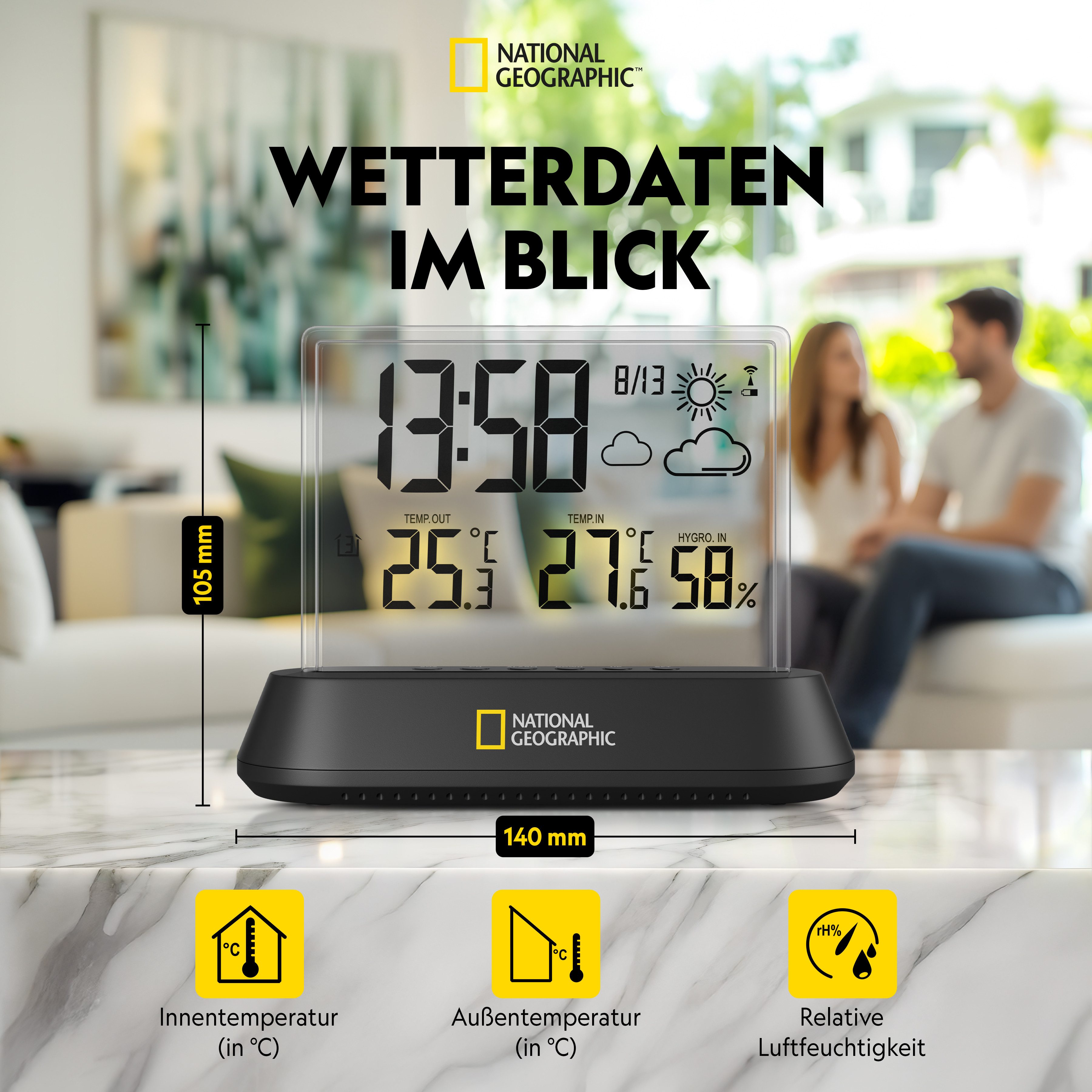 Wetterstation NATIONAL GEOGRAPHIC Funkwetterstation Transparent