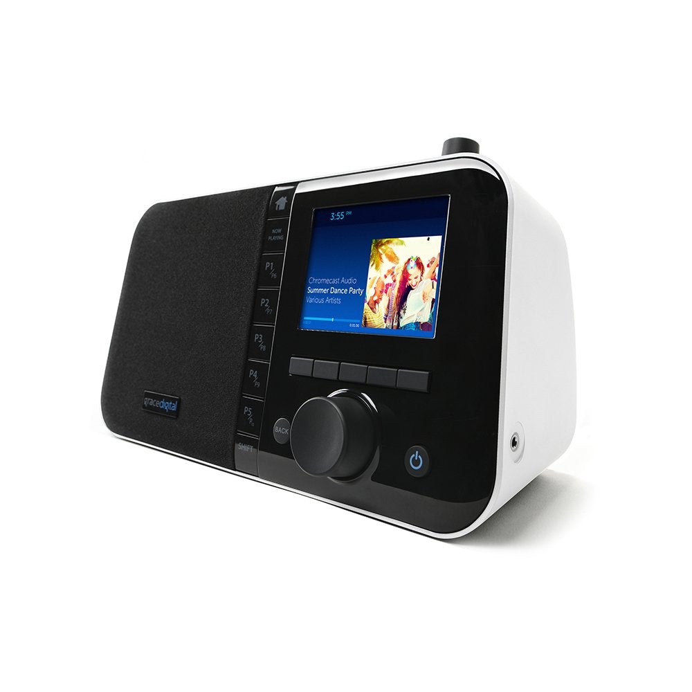 Grace Digital Mondo  Wireless Smart Speaker and Internet Radio with Wi Fi   Bluetooth and 3.5 Color Display