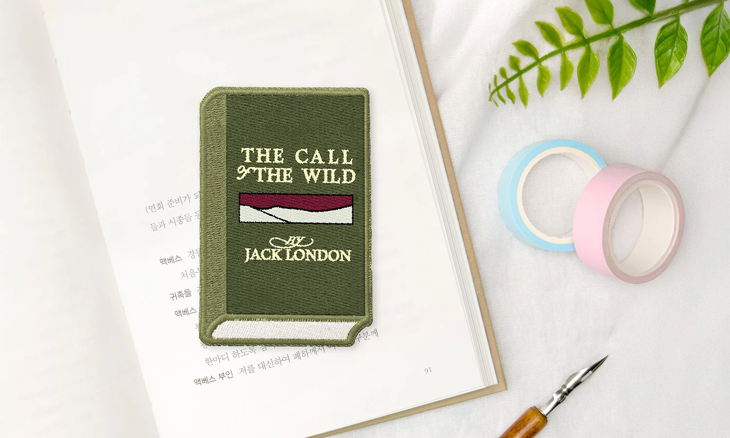 Wearingeul Embroidered Bookmark - World Literature - The Call of The Wild