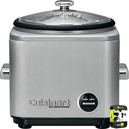 Cuisinart CRC 800P1 8 Cup Stainless Steel Rice Cooker/Steamer Bundle with 1 YR CPS Enhanced Protection Pack: Home & Kitchen