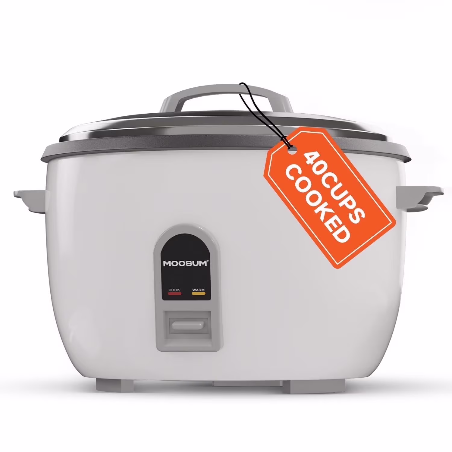 MOOSUM Commercial Rice Cooker, Large Capacity 30-Cup (UnCooked), 60-Cup (Cooked) with One Touch Operation and 12-Hour Keep Warm,Easy to Use and clean,1600W