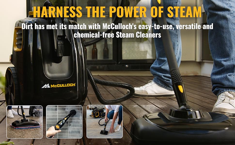 mcculloch mc1385 canister steam cleaner mc1375 australian indoor outdoor mop accessories floors car