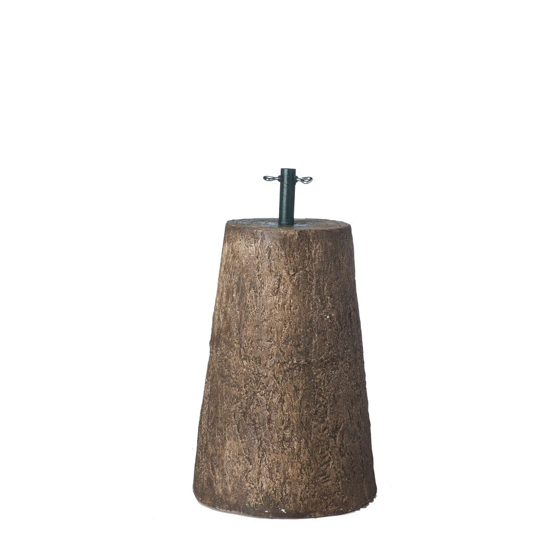 Base Albero di Natale effetto Tronco di Legno in Polyresina