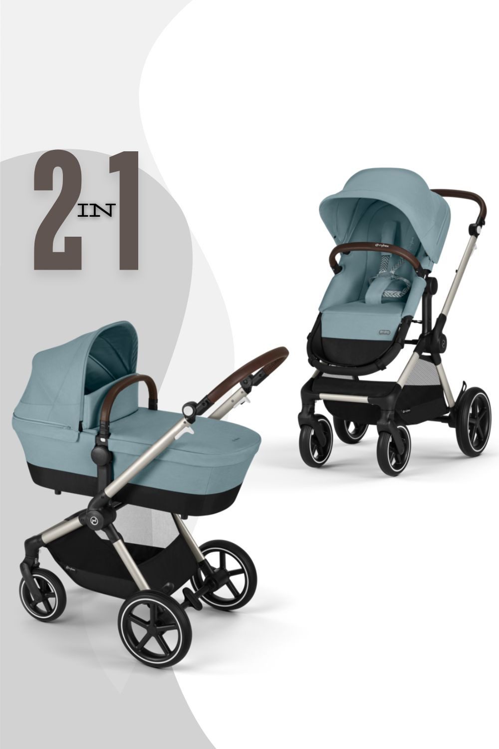 Kombi-Kinderwagen EOS Lux Kinderwagen (2-in-1 Kinderwagen) inkl. Snogga 2.0 Fußsack