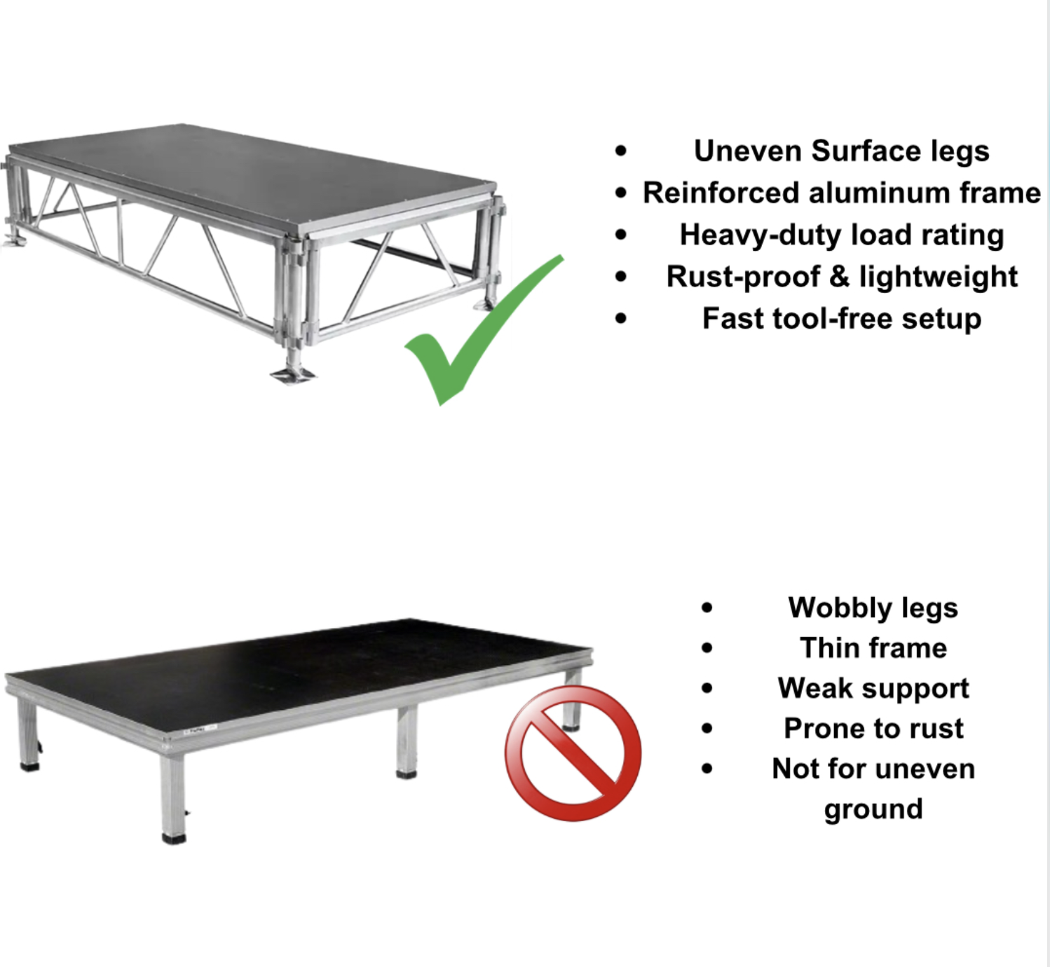 8��20 ft Portable Stage System Kit