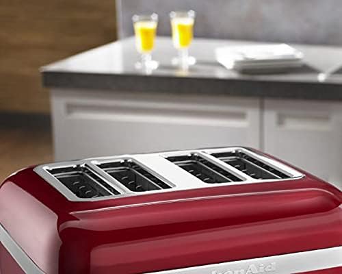 KitchenAid Toaster für 4 Scheiben mit Sandwich-Zange | Artisan | Retro Toast Machine | Verschiedene Funktionen und Bräunungsstufen | Rot
