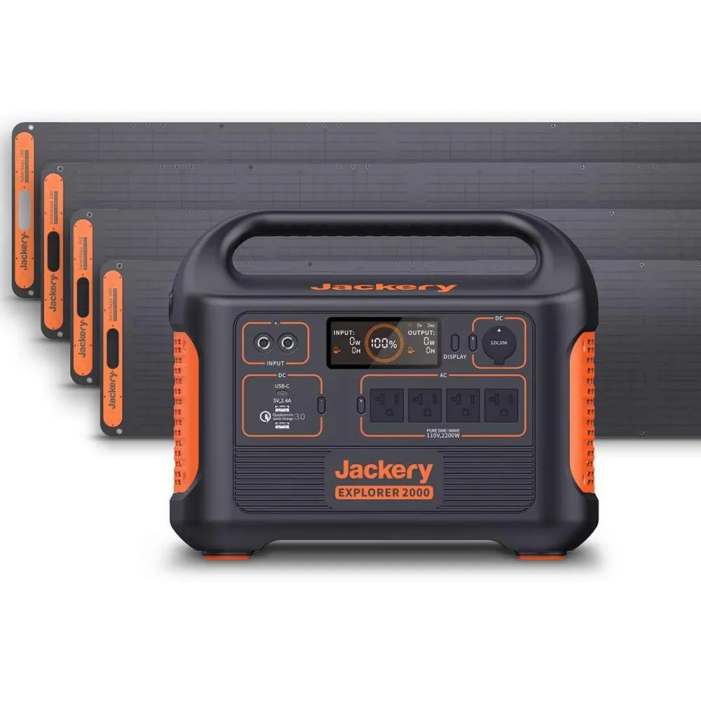 2025 Generador solar Jackery 2000 (Jackery 2000 con 4 paneles SolarSaga 200W)