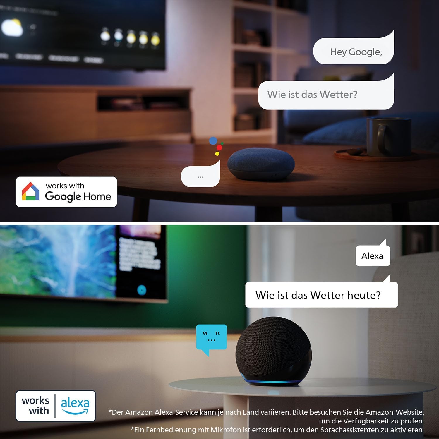 Philips 50PUS7000 4K LED Smart TV - 50 Zoll Display mit Pixel Precise Ultra HD, Titan OS Plattform und Dolby Atmos Sound - Funktioniert mit Alexa und Google Sprachassistent