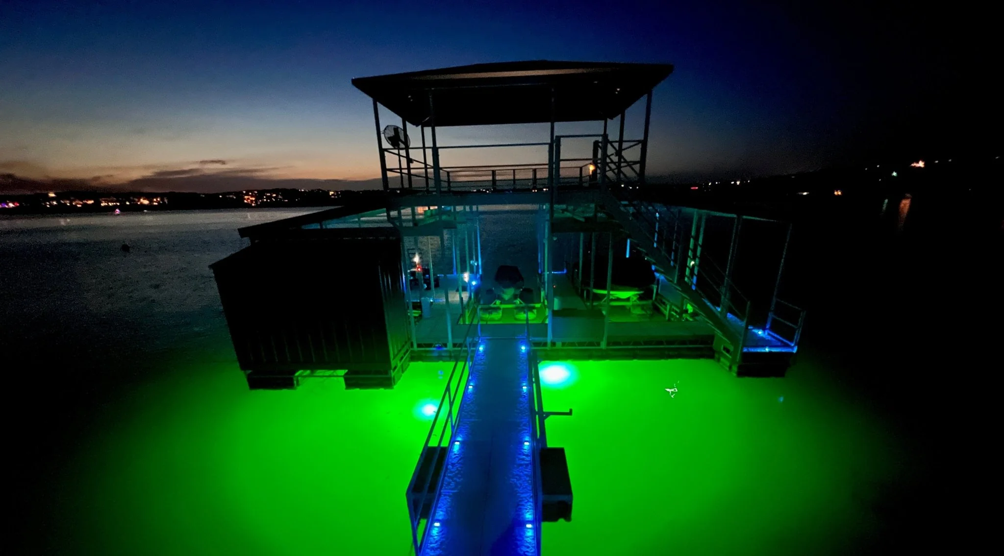 Green Blob 110V Bottom Bobber: LED Underwater Dock Fishing Light