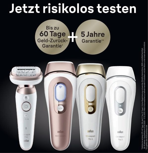 Braun Silk-épil 9 Flex SkinSpa Epilierer Damen, All-in-One Set, Haarentferner für Langanhaltende Haarentfernung, Ladyshaver, Facespa Gesichtshaarentferner, Made in Germany, 9-681 3D, Weiß/Gold