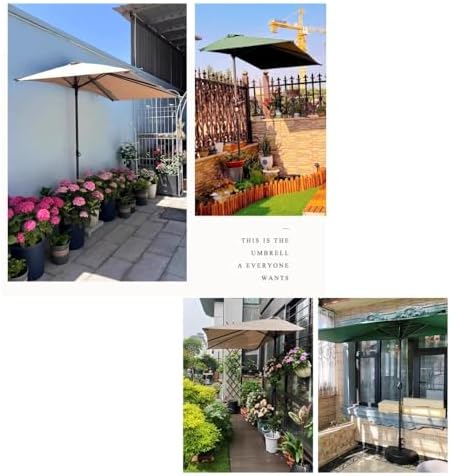 Generisch Sonnenschirm, verstellbar, rechteckig, zur Wandmontage, UV-Schutz, für Balkon und Terrasse, Outdoor-Regenschirm, Beige
