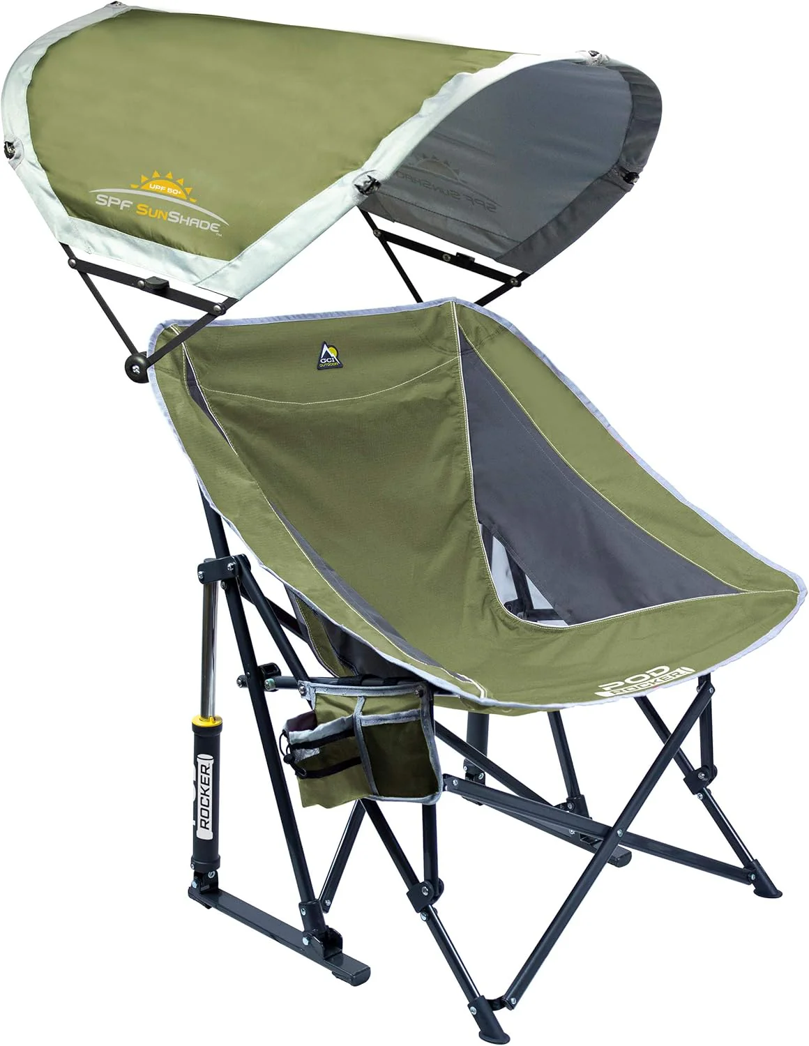 Outdoor Pod Rocker Outdoor Rocking Chair with SunShade Canopy