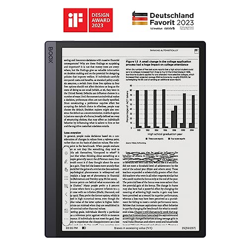 BOOX Tab Ultra 10,3 pollici Tablet ePaper 128 GB Android 11 Luce Frontale Fotocamera G Sensor Slot Schede TF WiFi BT OTG : Informatica