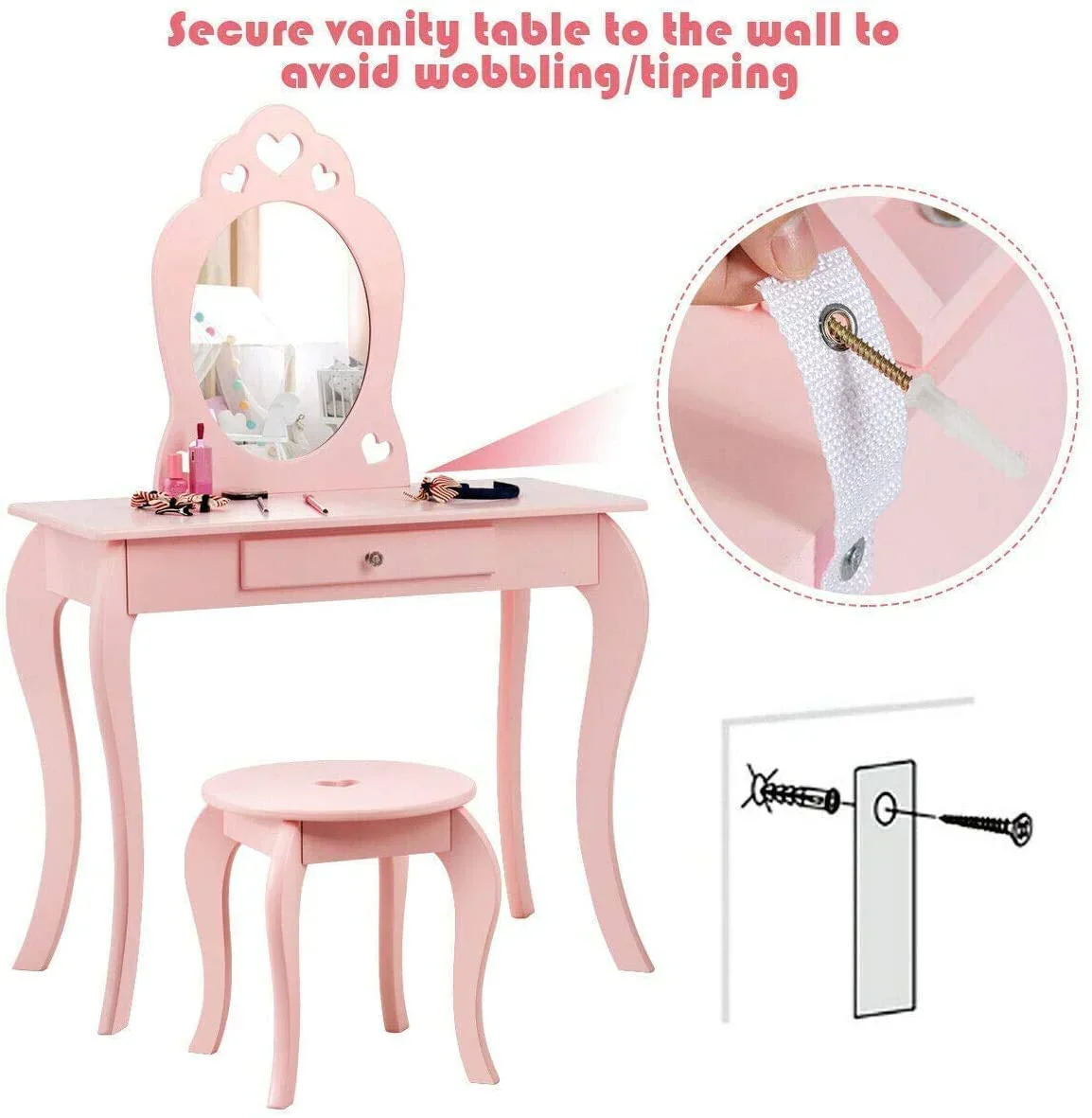 Fireflowery Vanity Detachable Princess Pretend