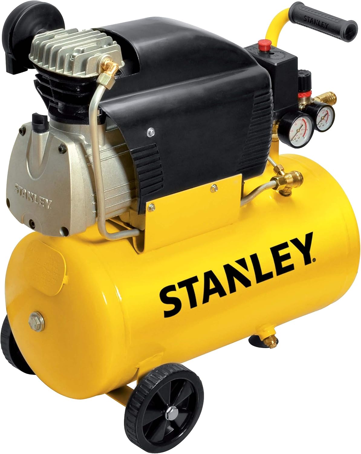 STANLEY D211/8/24 Compressore 24 Litri 2Hp, 230 V, Giallo, 24 Kg