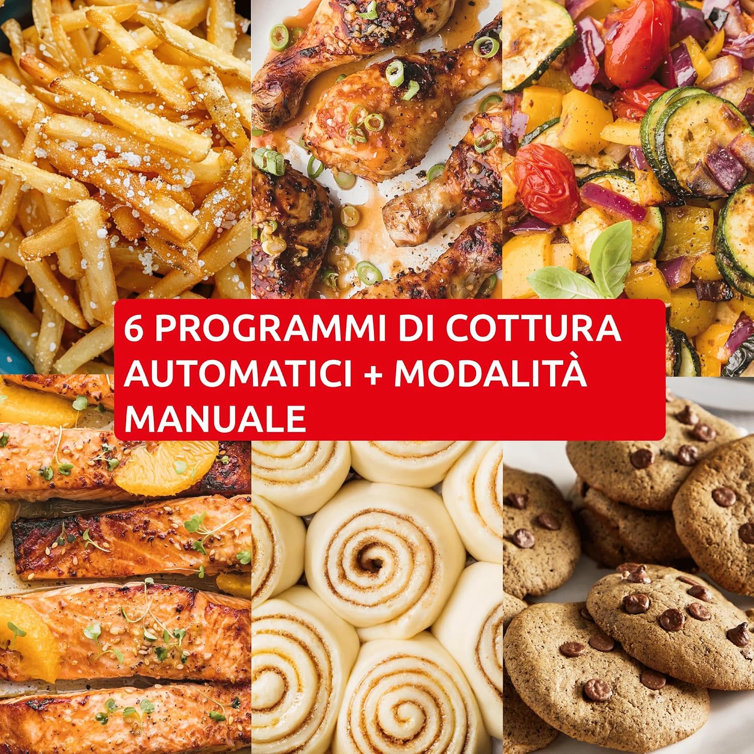 Moulinex Easy Fry Crispy Stack, Friggitrice ad Aria Verticale, EZ756H