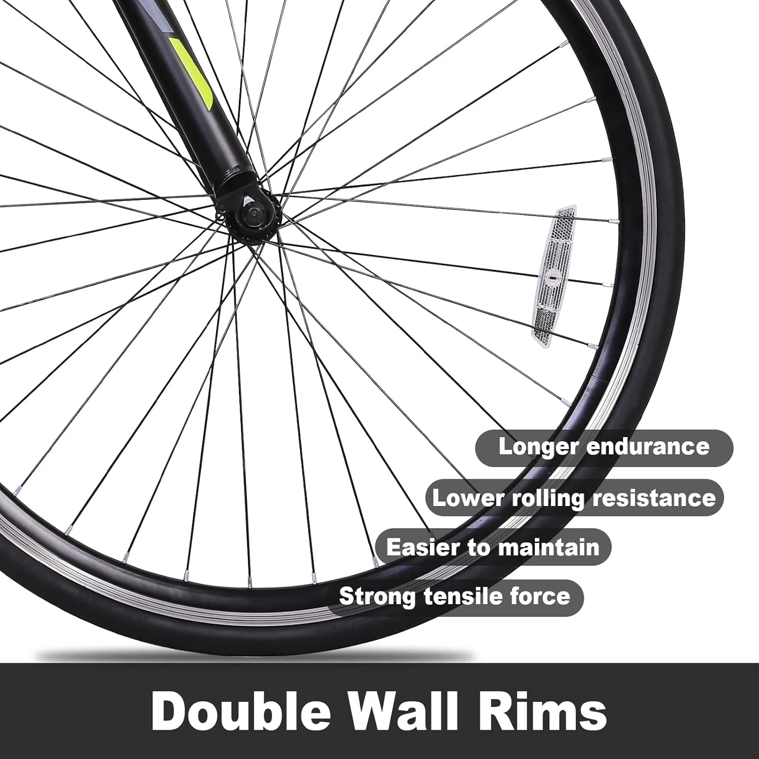 WEIZE Road Bike, 700C Wheel City Commuter Bicycle, Shimano 14 Speed Drop Bar, Racing Adult Bike with Caliper Brakes, High-Carbon Steel Hybrid Bikes