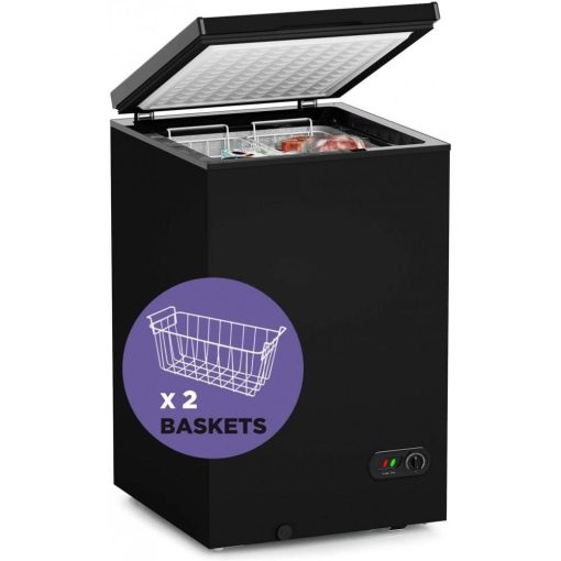 Northair - 3,5 Cu Ft con 2 cestelli rimovibili - Congelatore a scomparsa - Congelatore compatto silenzioso - 7 impostazioni di temperatura - Nero