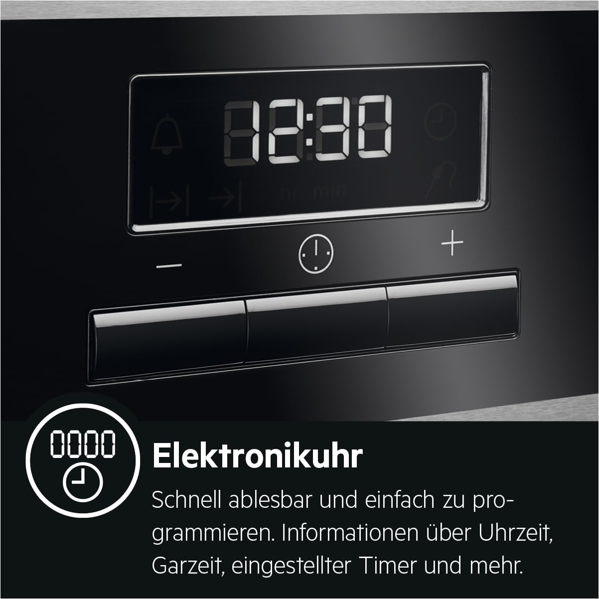 AEG Standherd mit Induktions-Kochfeld 60 cm/SteamBake – mit Feuchtigkeitszugabe/Hob²Hood/Touch-Bedienung/Grillfunktion/Display mit Uhr/Kindersicherung/A / CIB6644BBW
