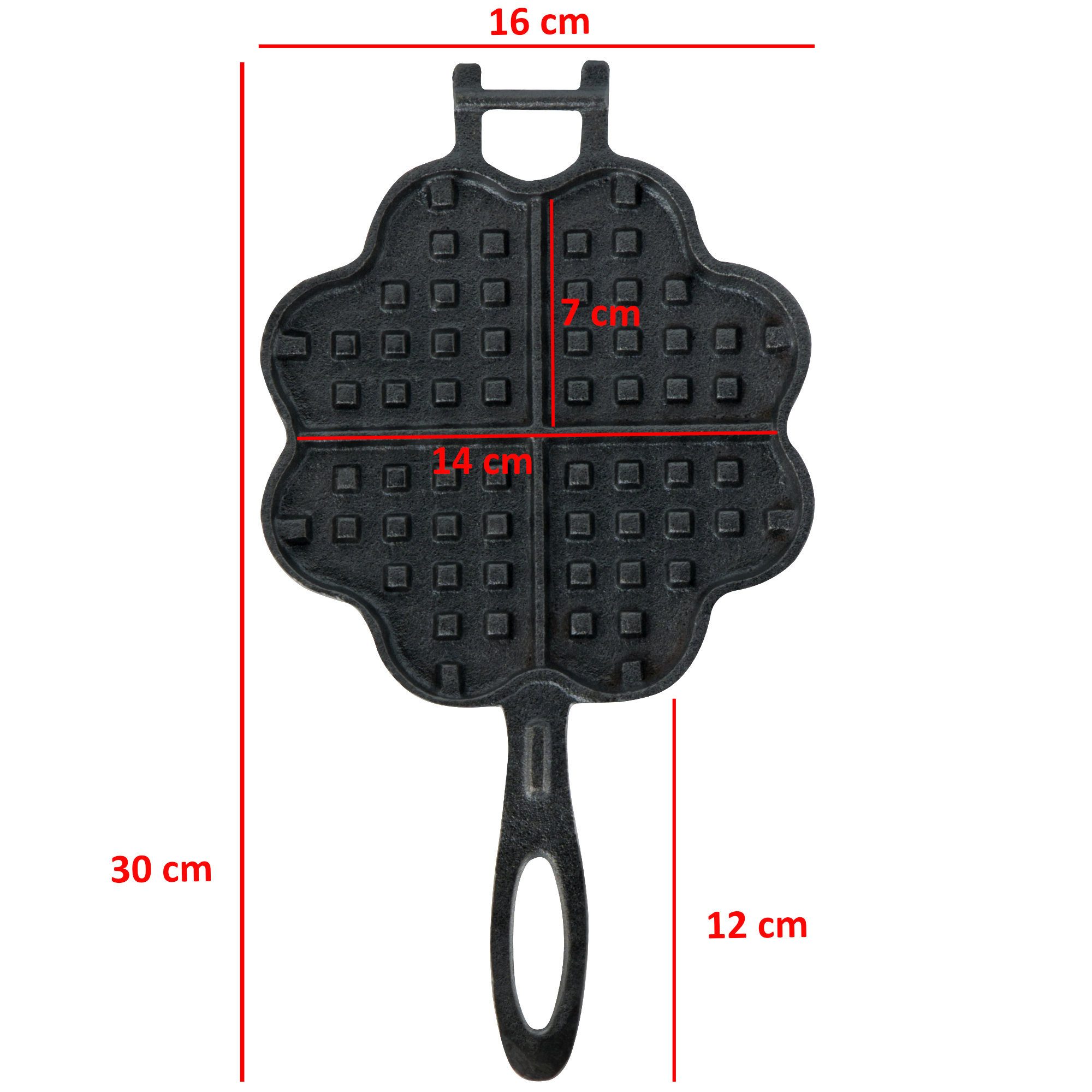 Waffeleisen Gusseisen Herzwaffeleisen in Herzform, Waffelmaker, Herzwaffeln Doppel