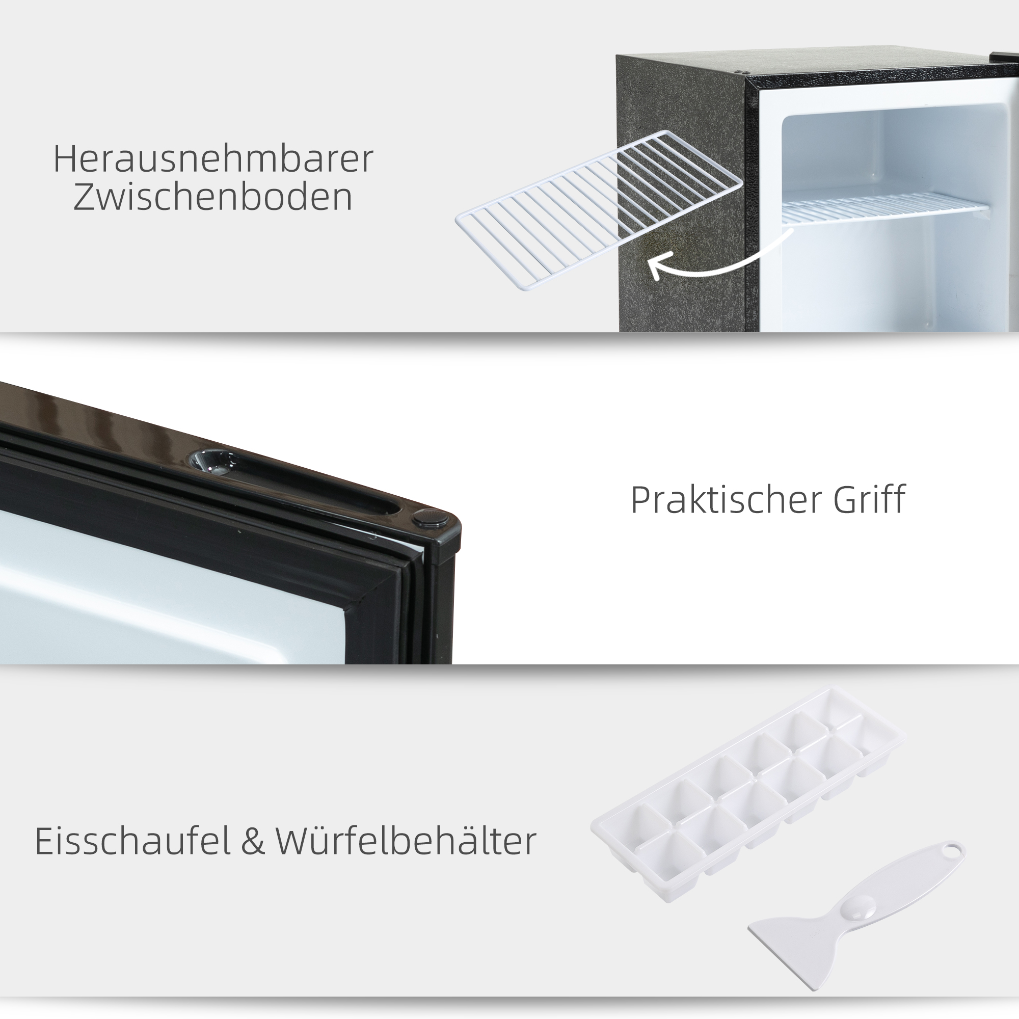 mini vriezer, 35 L, wit, 47 x 44,2 x 48,8 cm