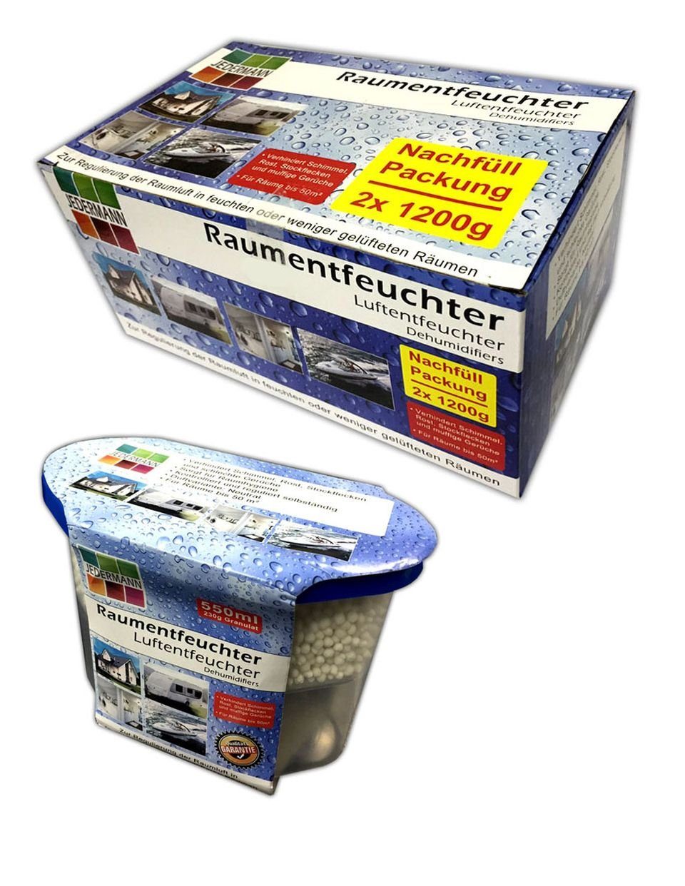 Granulat-Luftentfeuchter 1x Raumluftentfeuchter 230g Granulat Lufttrockner