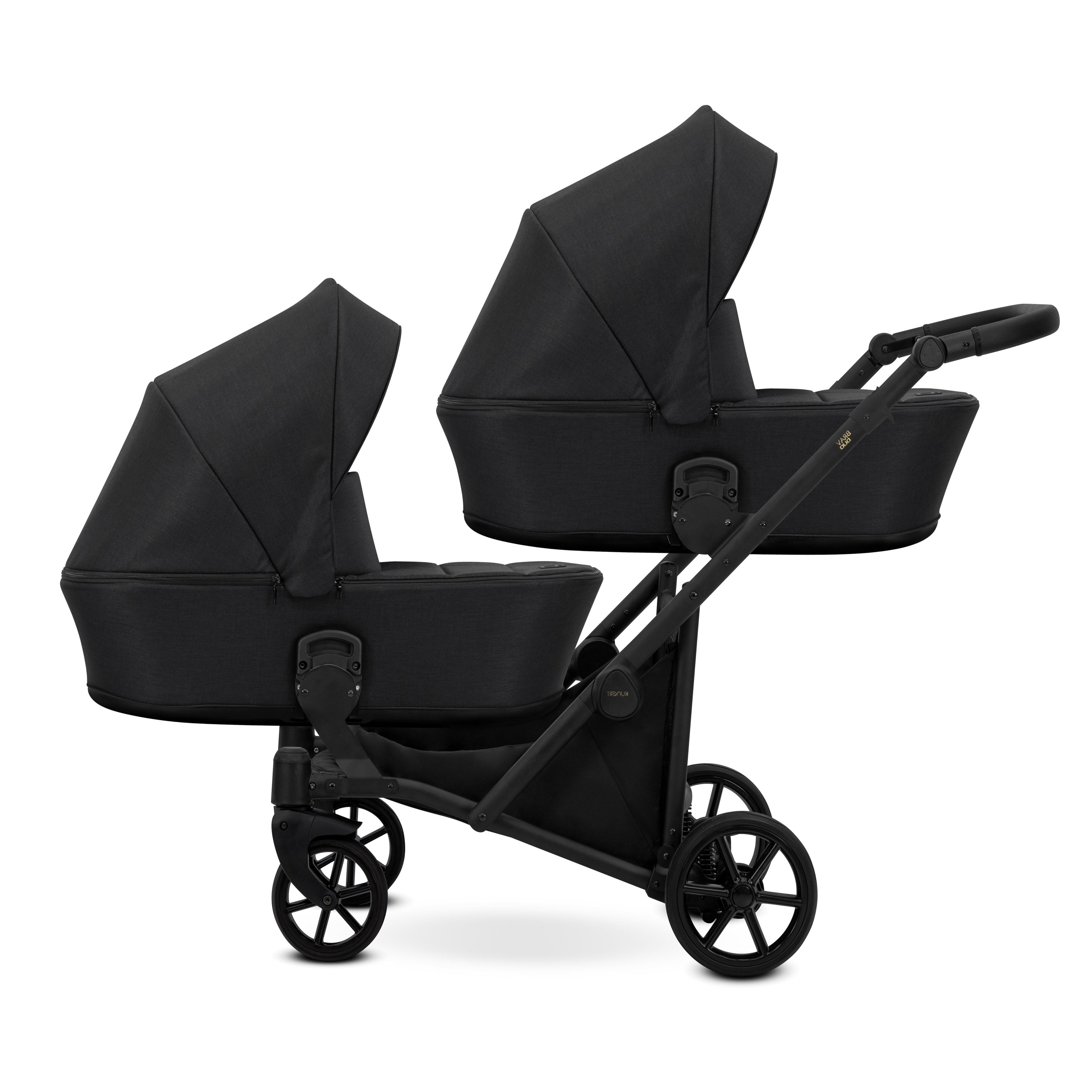 Zwillings-Kombikinderwagen Zipy Duo 5 in 1 inkl. Sportsitze, Autositze und Iso Bases in 6 Farben