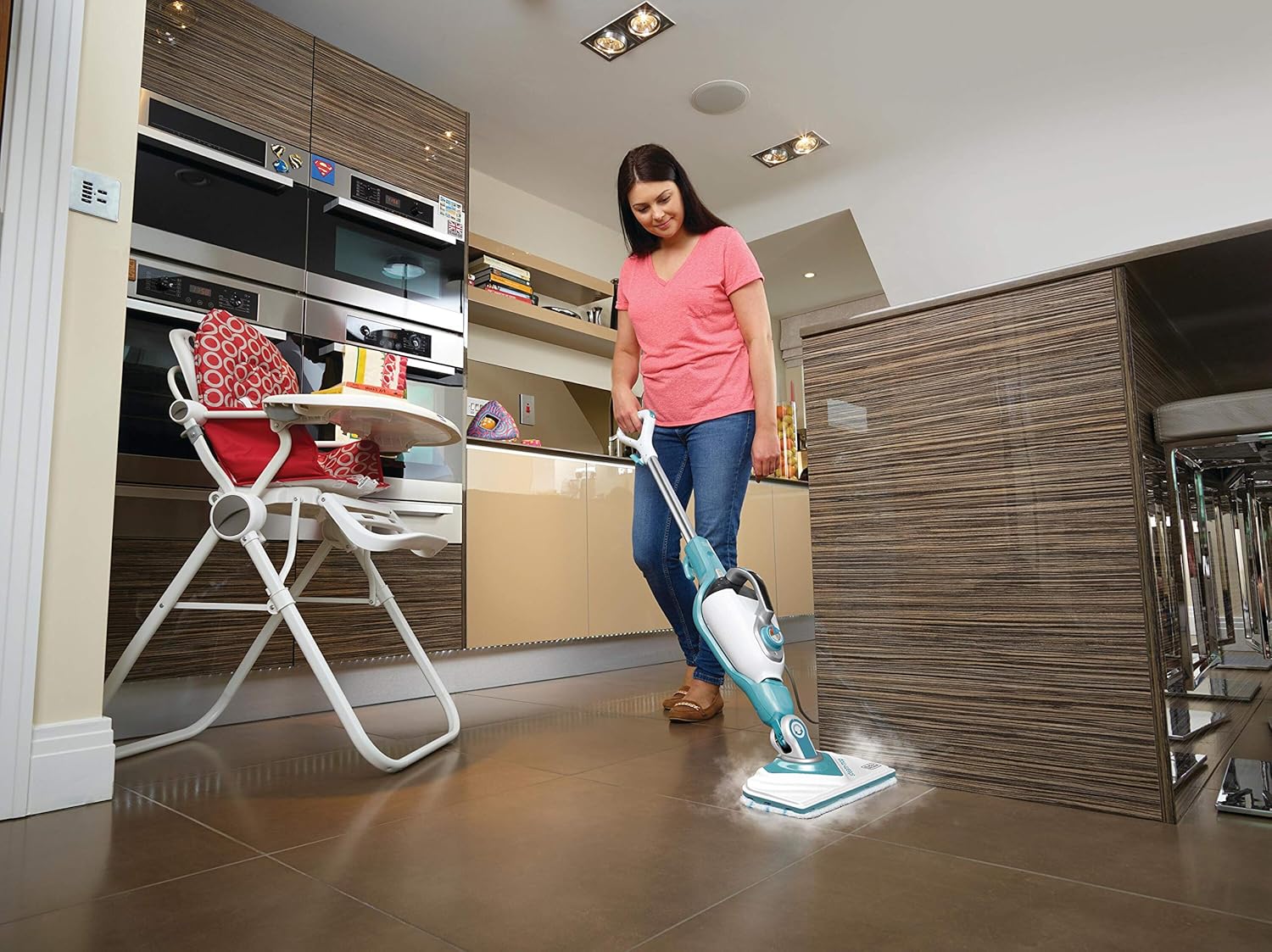 Black + Decker BHSM166DSM-QS 2-in-1 Dampfreiniger 1600 W mit Deltakopf