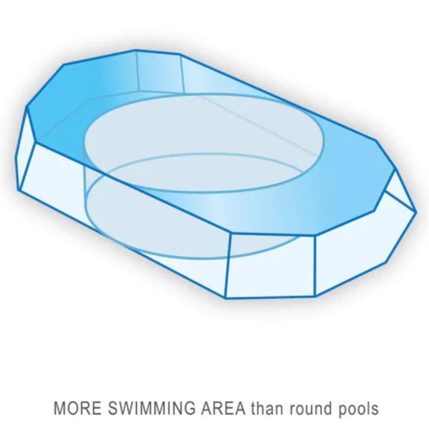 2025 Intex Prism Frame™ Set di piscina ovale da montare, 16,6 x 9 piedi x 48 pollici