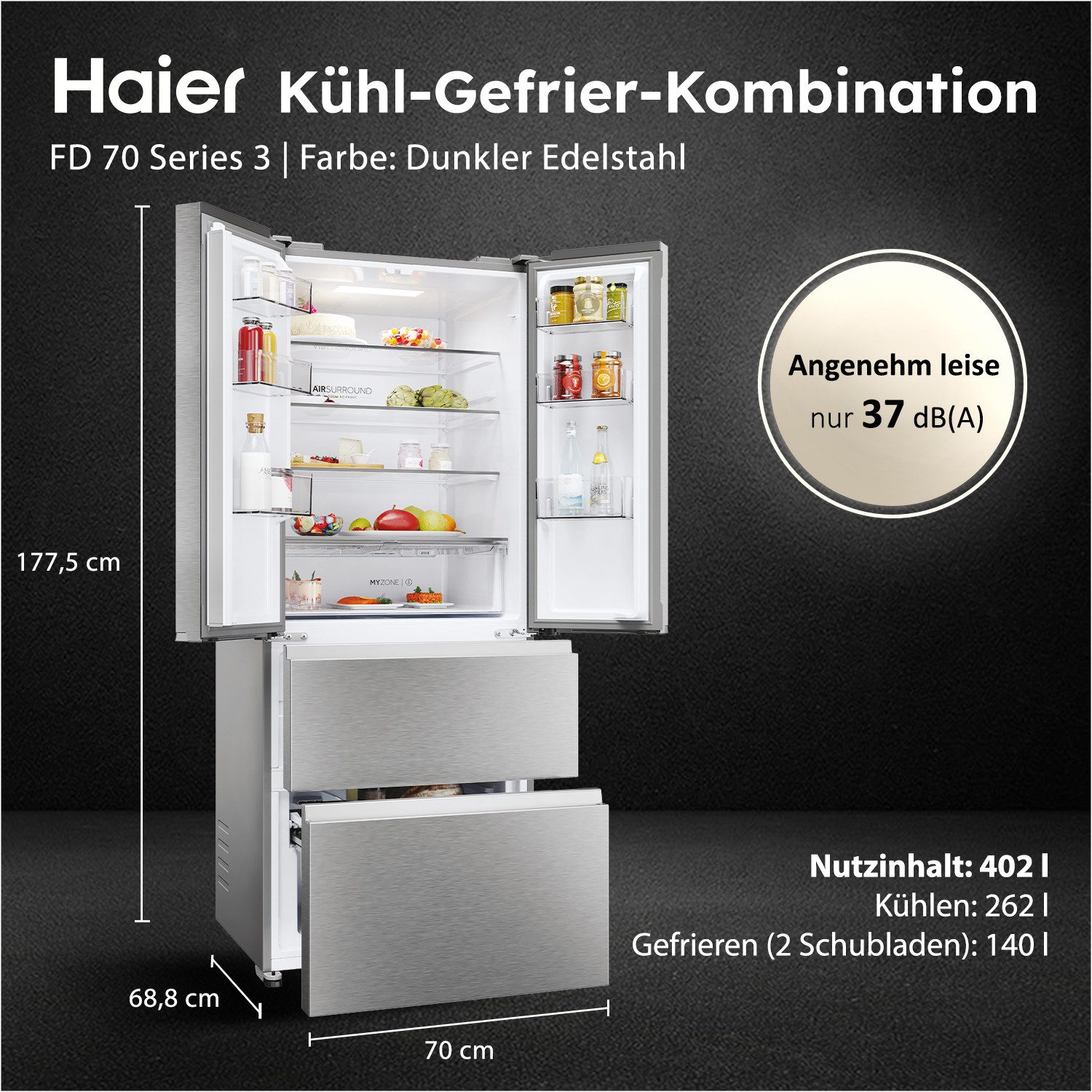 Kühl-/Gefrierkombination HFR3718DNMM