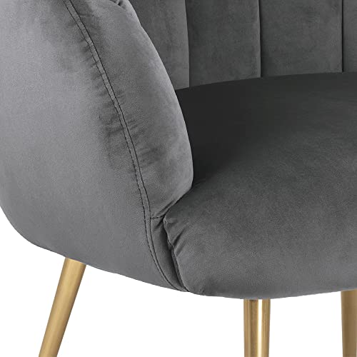 AC Design Furniture Denise Sedia Da Riposo, A: 81 x L: 71 x P: 71 cm, Grigio Scuro, Tessuto/Cromata, 1 pz : Amazon.it: Casa e cucina