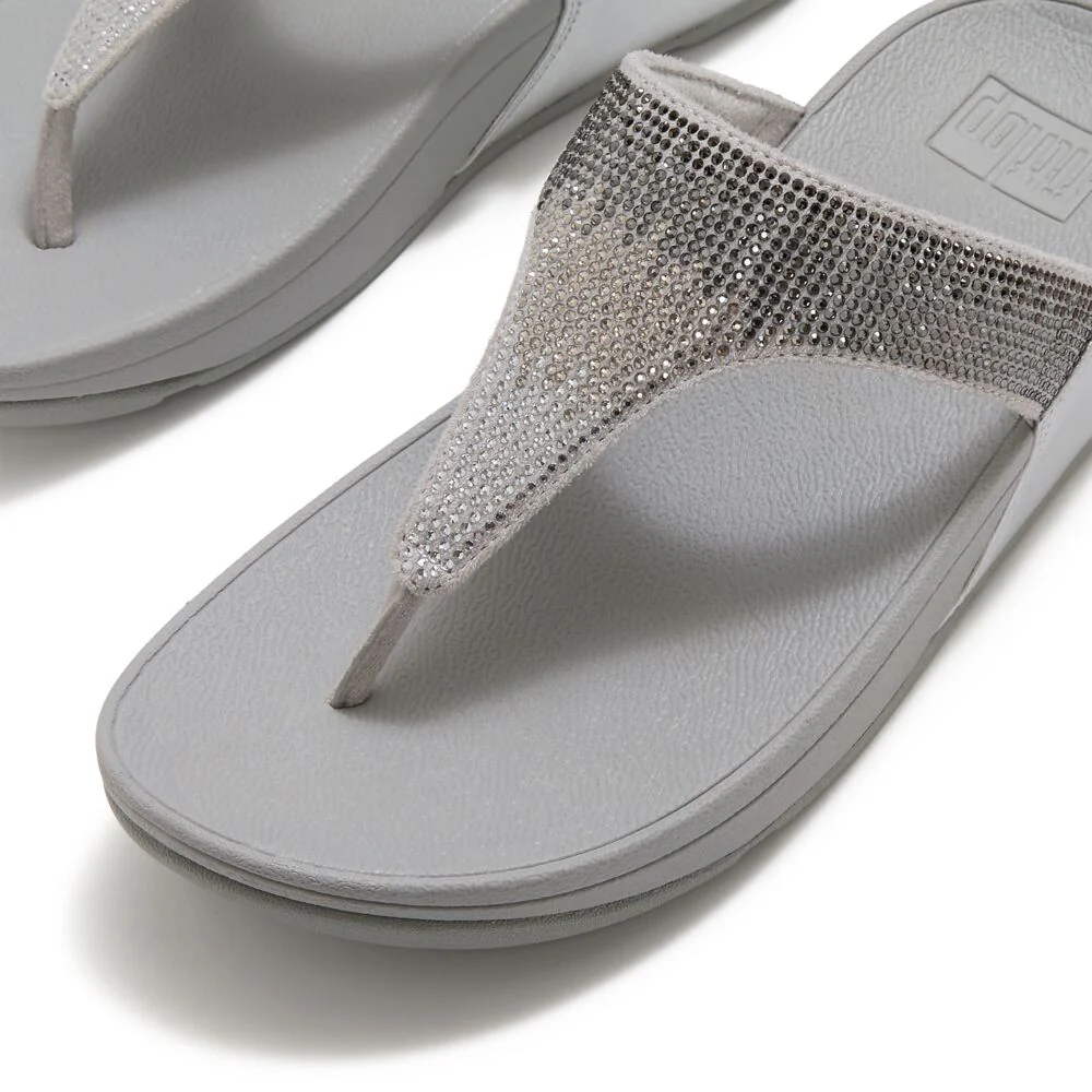 FitFlop Lulu Ombre-Glitzer Silver Zehensteg