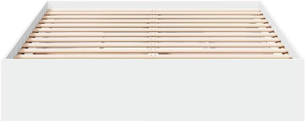 vidaXL Bettgestell, Bett mit Schubladen für Schlafzimmer, Bettrahmen mit Lattenrost, Schlafzimmerbett Doppelbett, Weiß 120x200cm Holzwerkstoff