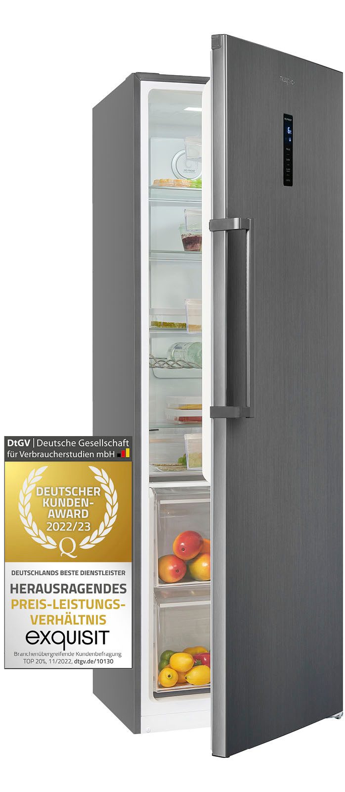 Vollraumkühlschrank KS360-V-HE-040E inoxlook-az
