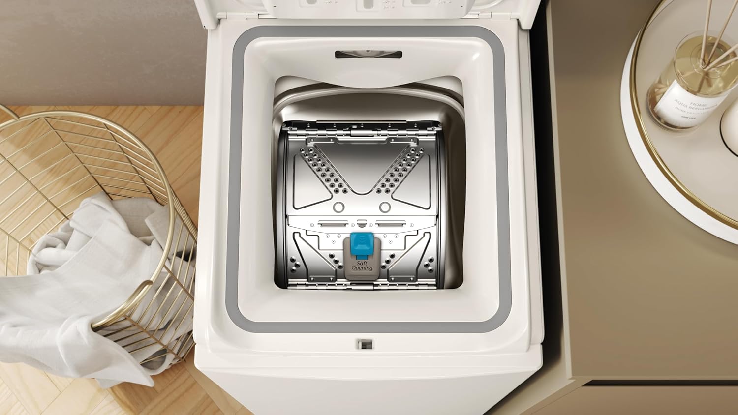 Whirlpool TDLR 6251BS IT/1 – Waschmaschine, 6 kg, Toplader Slim, freistehend, 1200 U/min, Klasse B, 6. Sensor, Colours 15°, FreshCare, 40 x 60 x 90 cm