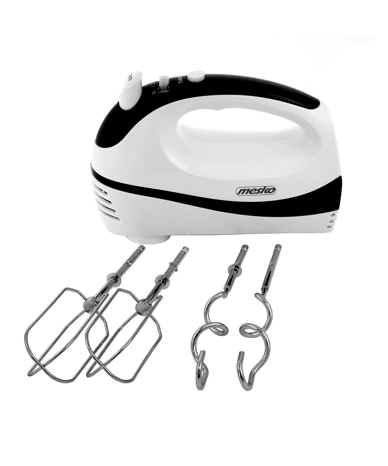 Handmixer Mesko MS 4227b Handmixer 550 Watt Rührbesen Knethaken weiß/schwarz
