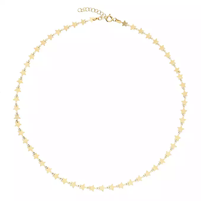 Gold Flat Star Necklace