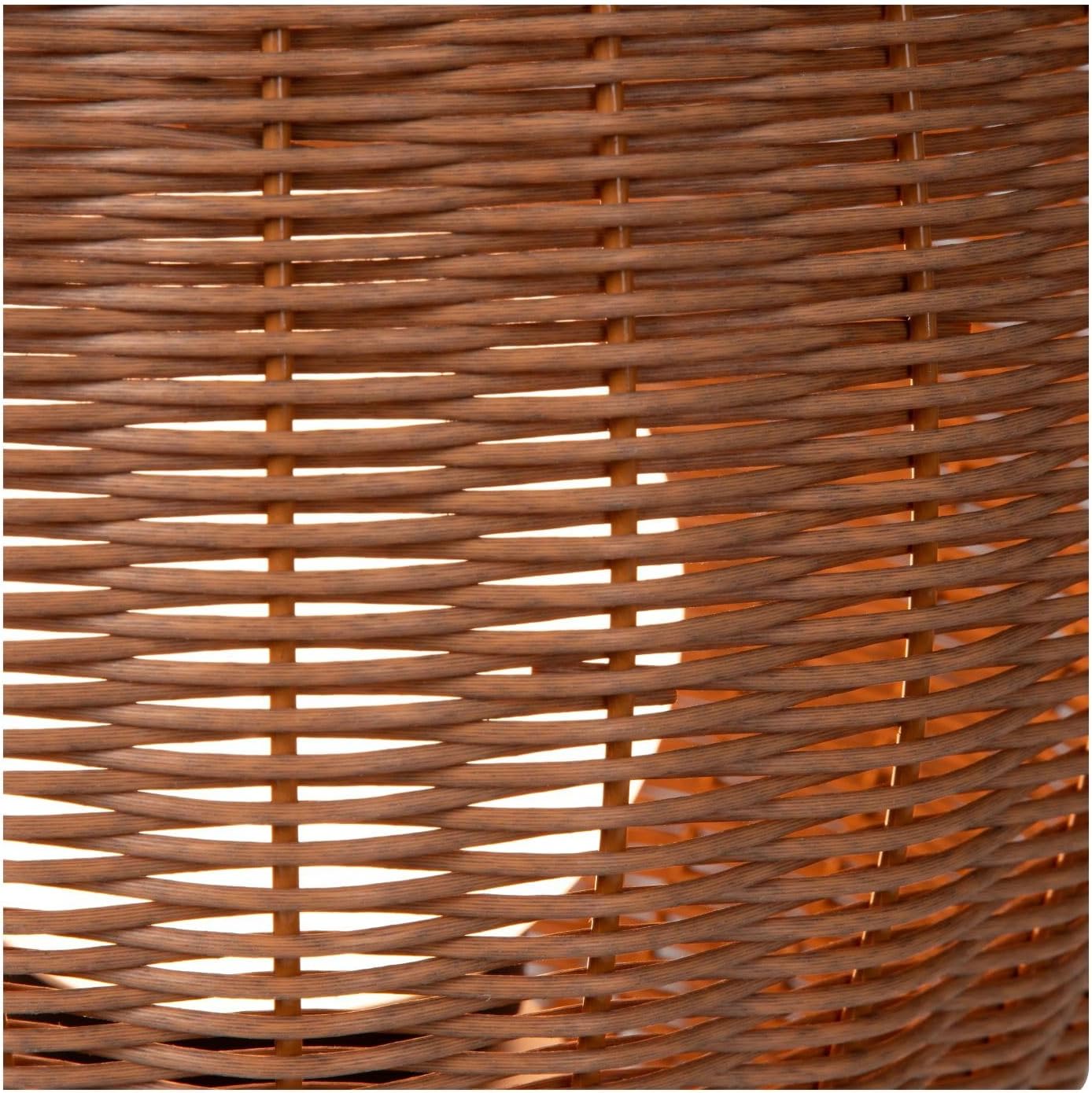 Licht-Erlebnisse LED Akku Tischleuchte außen Natur IP44 Terrasse Balkon 50 cm 3 W 180 lm 3000 K Geflecht dekorativ stilvolle Tischlampe dimmbar TEYA
