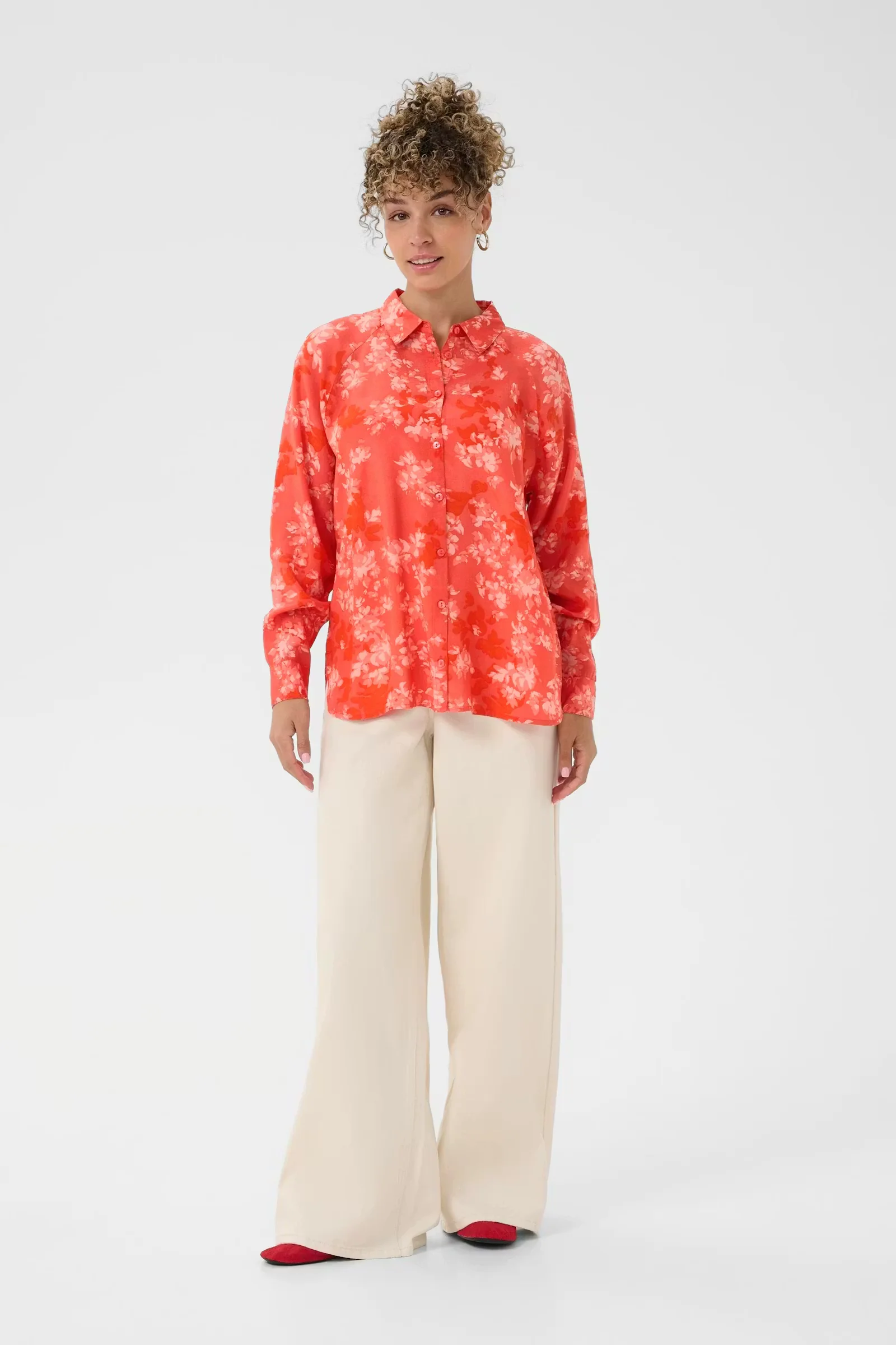 Cream Beatrice Floral Shirt