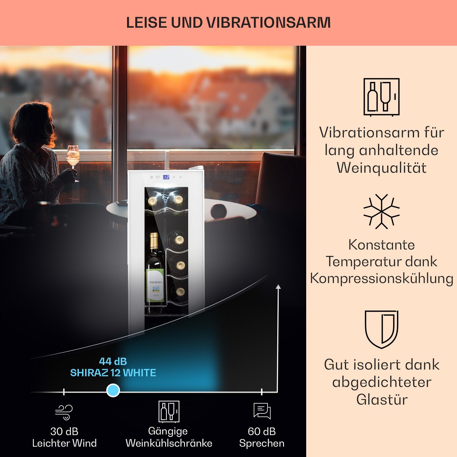 Weinkühlschrank Shiraz 12 Slim Uno