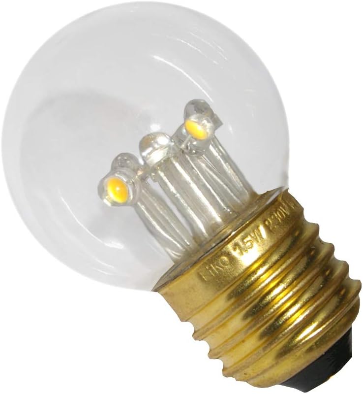 NCC-Licht 100 x LED Tropfen 5+4 1W E27 KLAR Plastik warmweiß für außen Kugel Birne