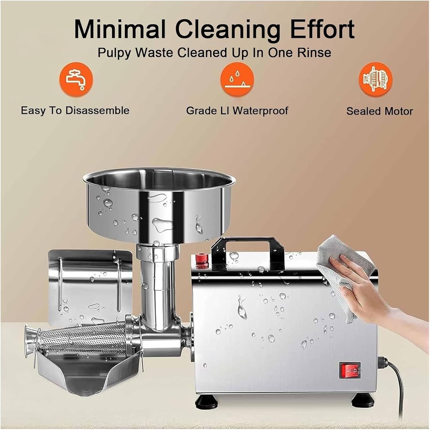 RayGenius 450w macchina per la confettura in acciaio inossidabile, setaccio per la confettura, macchina per la confettura a pressione di frutta, macchina per la pressatura a salsa.